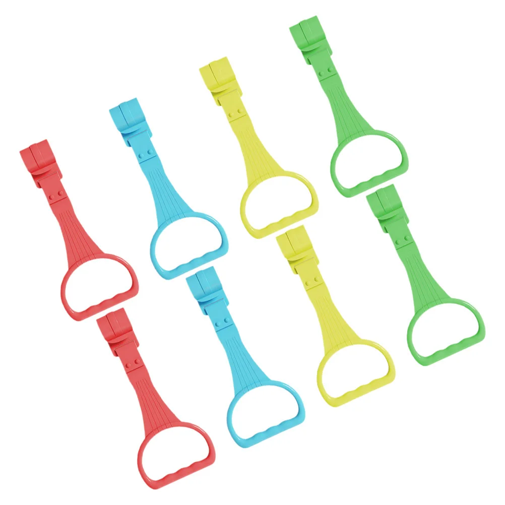 

8 Pcs Baby Crib Pull Rings Nursery Infant Safety Stand The Fence Bracket Hanging Plastic Grab