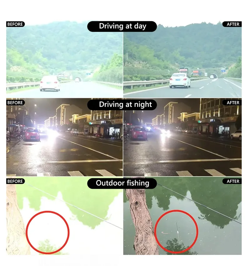 النظارات الشمسية المستقطبة الفوتوكرومية للرجال ، نظارات شمسية بلون الحرباء ، تغيير اللون ، رؤية ليلية ونهارية ، نظارات UV400 ، القيادة وصيد الأسماك