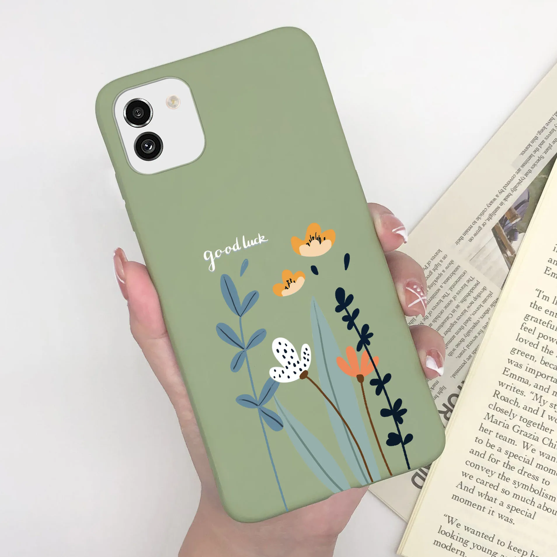 Cute Painted Soft Silicone Bumper Cover for Samsung Galaxy A03 Series