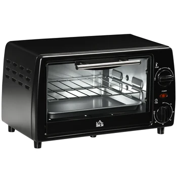 Forno Elettrico Da Tavolo Homcom 10 L 750W Temperatura 230 ℃ 36,5X26X22 cm Nero 1