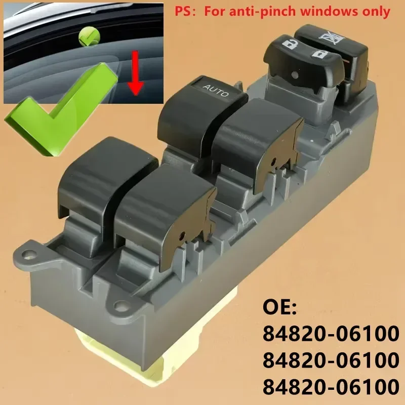 Toyota RAV4 Camry Corolla VIOS Yaris Highlander 용 전력 창 제어 스위치 84820-06130 84820-06100 84810-06060