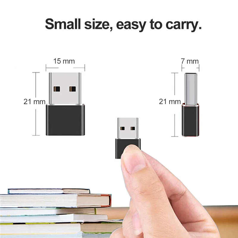 USB to USB C Adapter for iPhone 17 USB C Female to USB Male Car Charger Adapter Type C Converter for Apple 16 for Samsung Galaxy