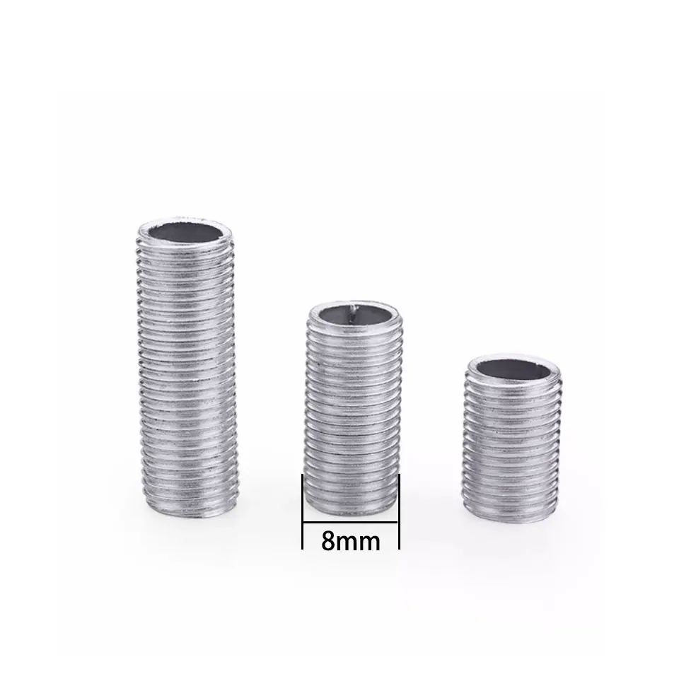 Thread Adapter 2pcs M6 M8 M10 M12 M14 M6 Full Teeth Hollow Tube 1.0mm Fine Teeth Rod Connection Tube Lamp Cap Connection Thread