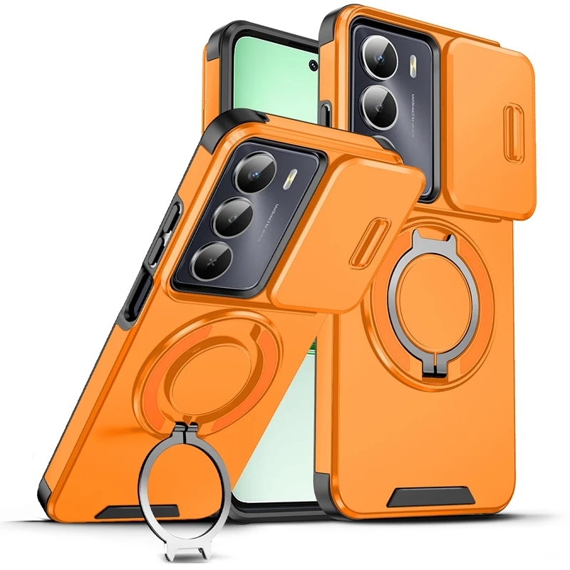 Car Magnetic Holder Ring Armor Shockproof Case with Camera Protection