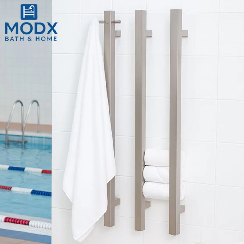 ราวแขวนผ้าเช็ดตัวไฟฟ้าในห้องน้ำ พร้อมระบบทำความร้อน 3 ราว ติดตั้งแบบต่อสายไฟ/เสียบปลั๊ก ประหยัดพลังงาน 1