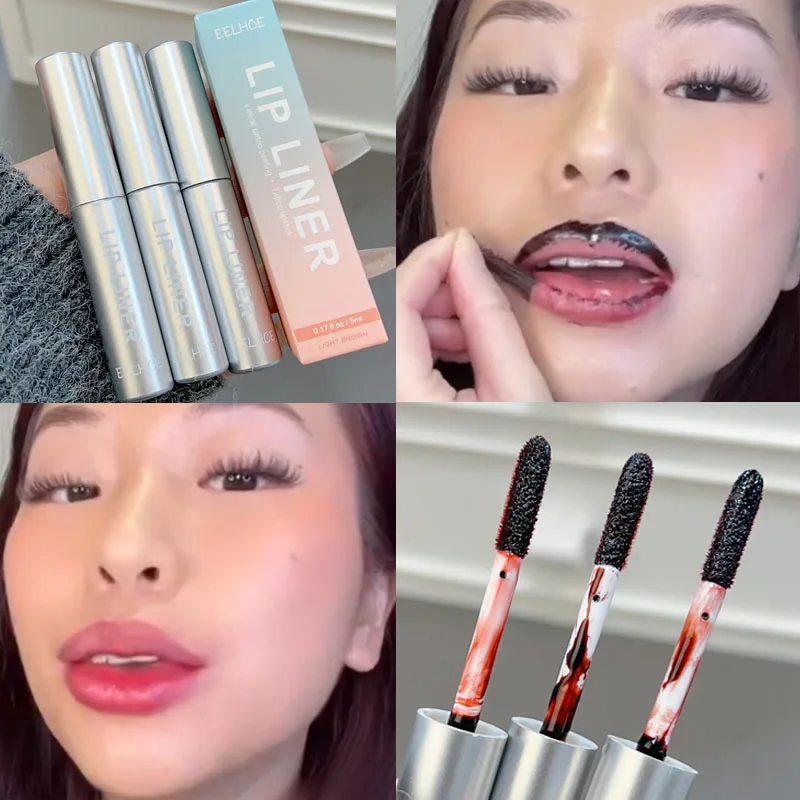 Matte Peel Off Lip Liner Contour Tattoo Waterproof Long Lasting Lipstick Beauty Makeup Sexy Red Non-Stick Cup Lip Tint Cosmetics