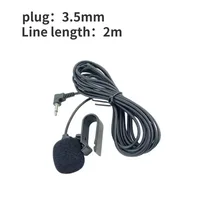 Car Audio Microphone 3.5mm Clip Jack Plug Mic Stereo Mini Wired External Microphone For Auto DVD Radio 2/3m Long Professionals 2