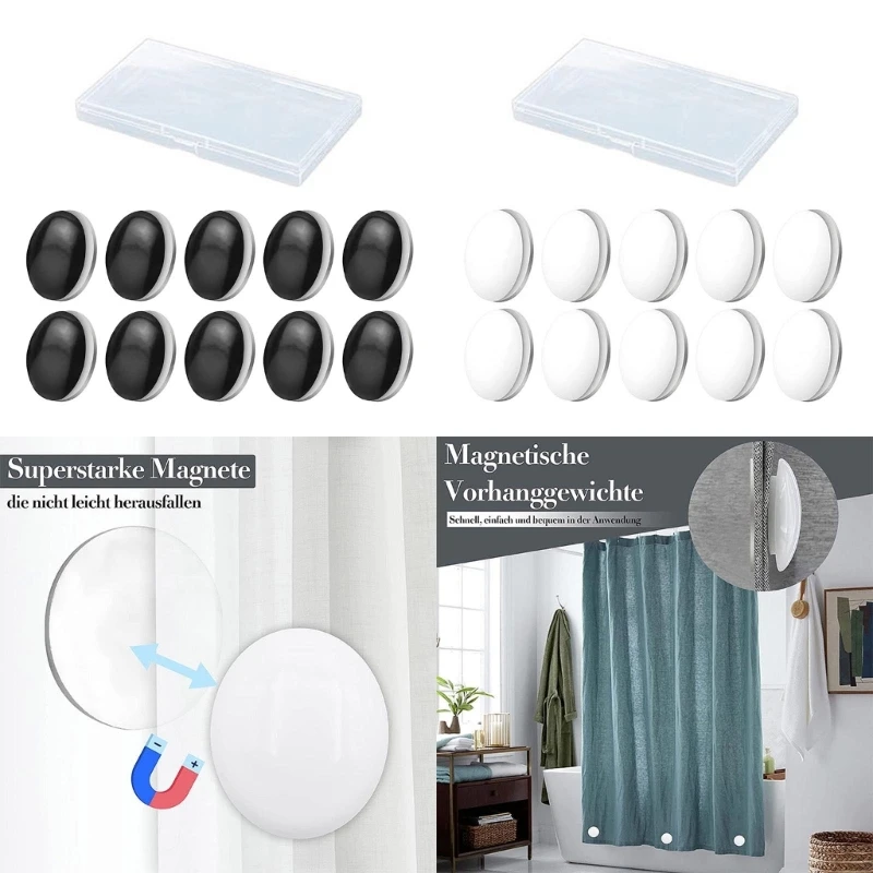 

Set of 10 Decorative Magnets Window Curtain Pendant Weights Drapery Weights
