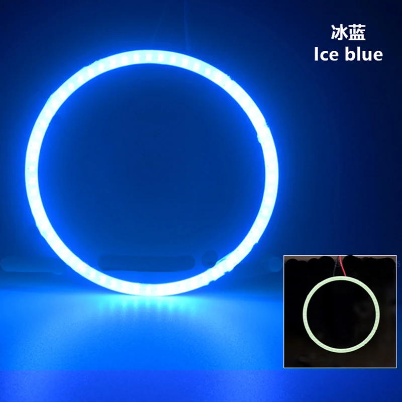 2 stücke Auto Scheinwerfer Cob Öffnung Engel Auge führte Cob weißes Licht Kreis 60/70/80/90/110/120mm Motorrad Moto Auto Lichter – Detail 12