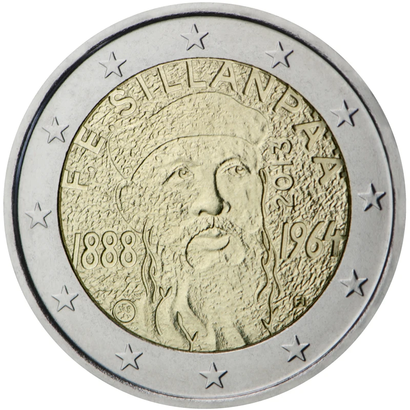 Finlandia 2013 Monete Commemorative Vincitore Del Premio Del Premio Del Premio Del Premio Del Premio Del Premio Del 125 Di Silapa 2 Euro