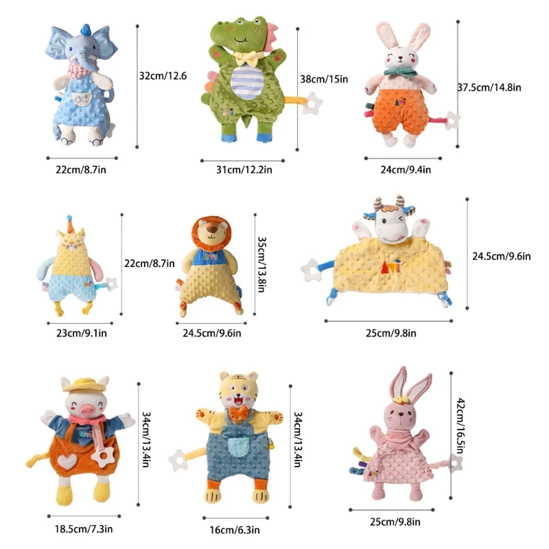 Cartoon Animal Comfort Early Education & Relaxation Aid Baby Sleeping Aid Soft & Comfortable Grip Toy Present