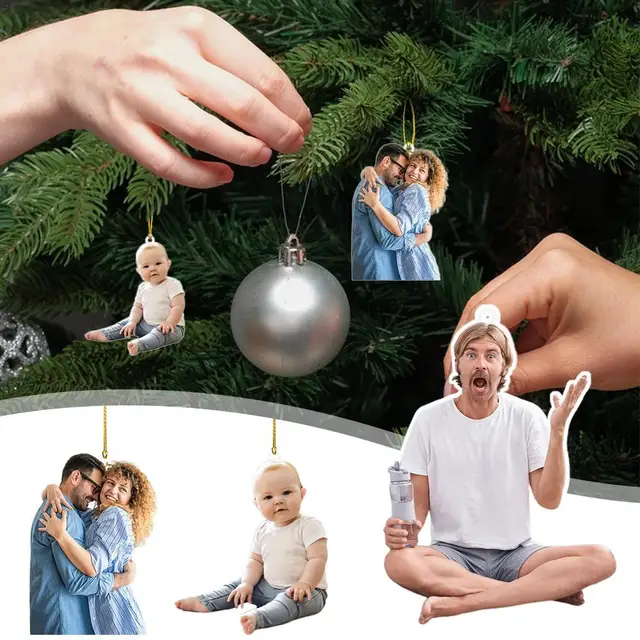 Custom 2D Flat Photo Ornaments