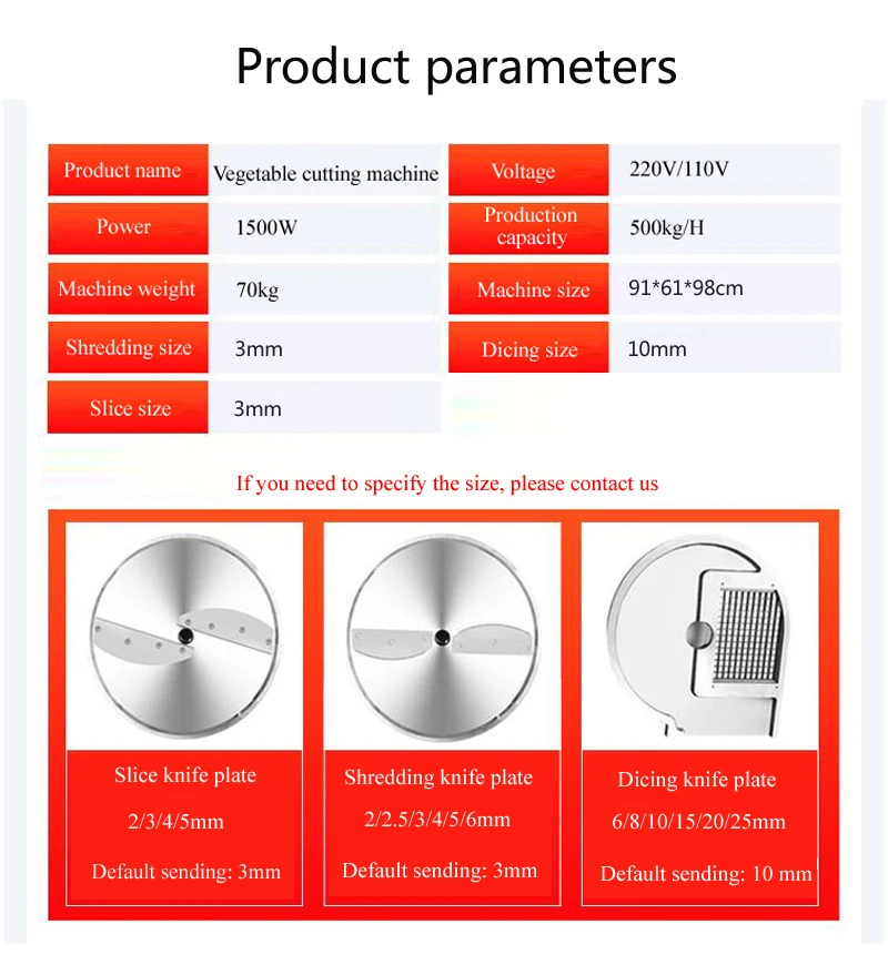Description Picture 2 of itemElectric Fruit Slicer, Tomato Coconut Potato Shredder, Three Cutting Methods