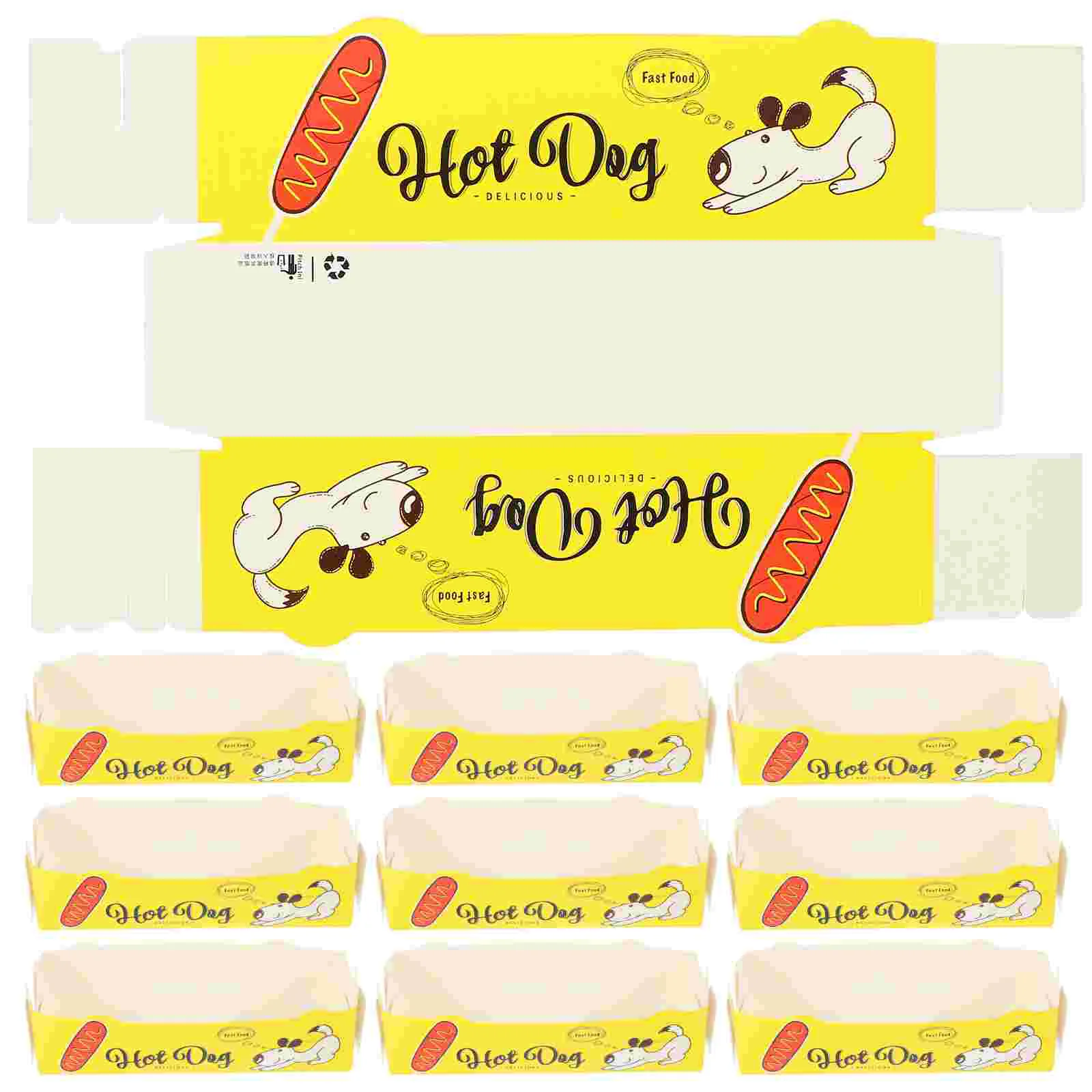 Disposable Food Trays 50pcs Foldable Paper Serving Tray