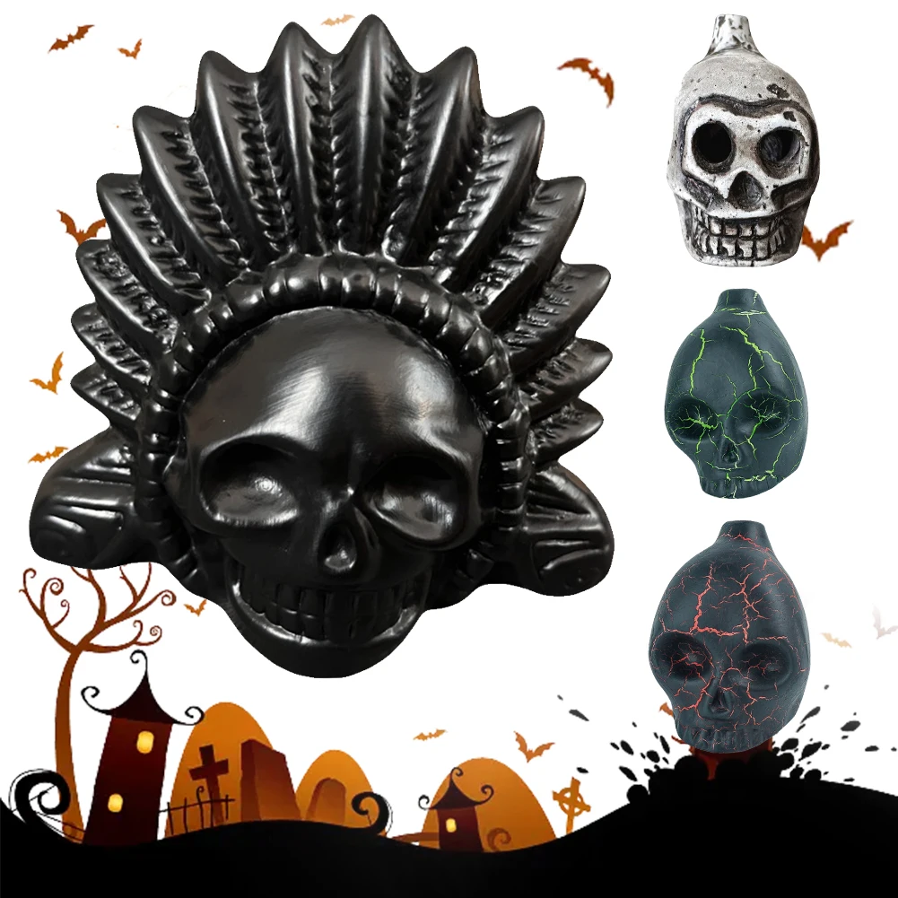 Horror scream whistle Spooky Aztec Death Whistle Screaming Aztec Loud Human Scream War Whistle Skull High Decibel Halloween Prank Props
