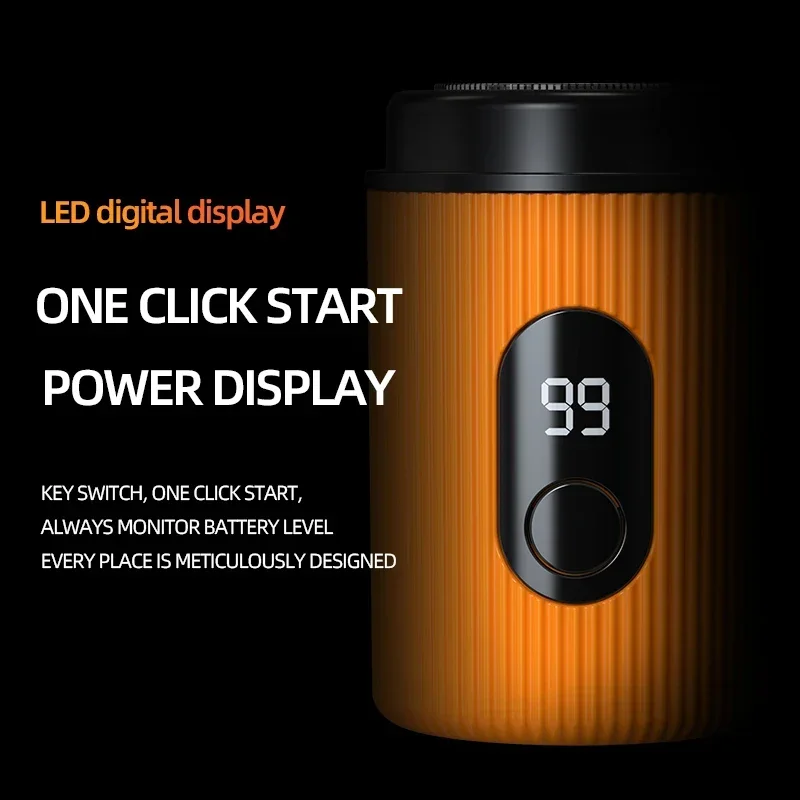 USB 충전 스마트 디지털 디스플레이 휴대용 전기 면도기, 여행용 미니 면도기, 바디 헤어 트리머 면도기, 남성용 선물