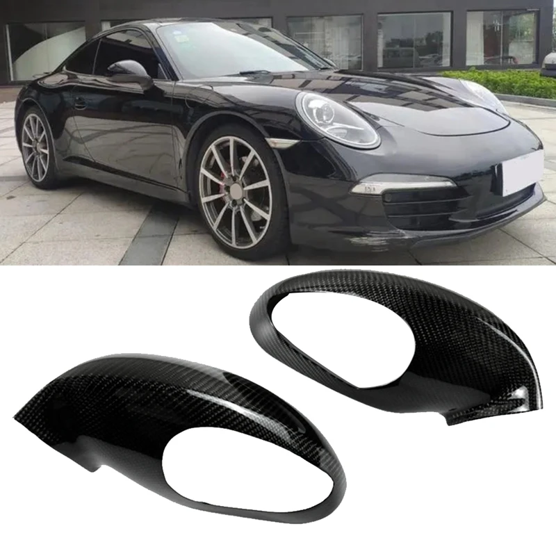 

Carbon Fiber Mirror Covers Car Side Rearview Wing Mirror Replacement Shell Caps For Porsche 911 991.2 GT2 GT3 2016-2018 Parts