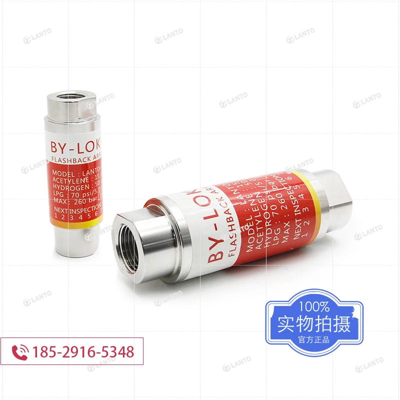 

Laboratory Stainless Steel 316L Pipe Backfire Arrestor Hydrogen Acetylene Propane Methane Flame Arrester