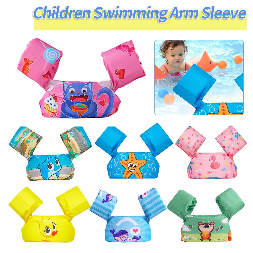inflatable pool float swimming pool floats inflatable swimming ring Baby Float Cartoon Arm Sleeve Life Jacket Swimsuit Foam Safety Swimming Training Floating Pool Float Swimming Ring puddle jumper