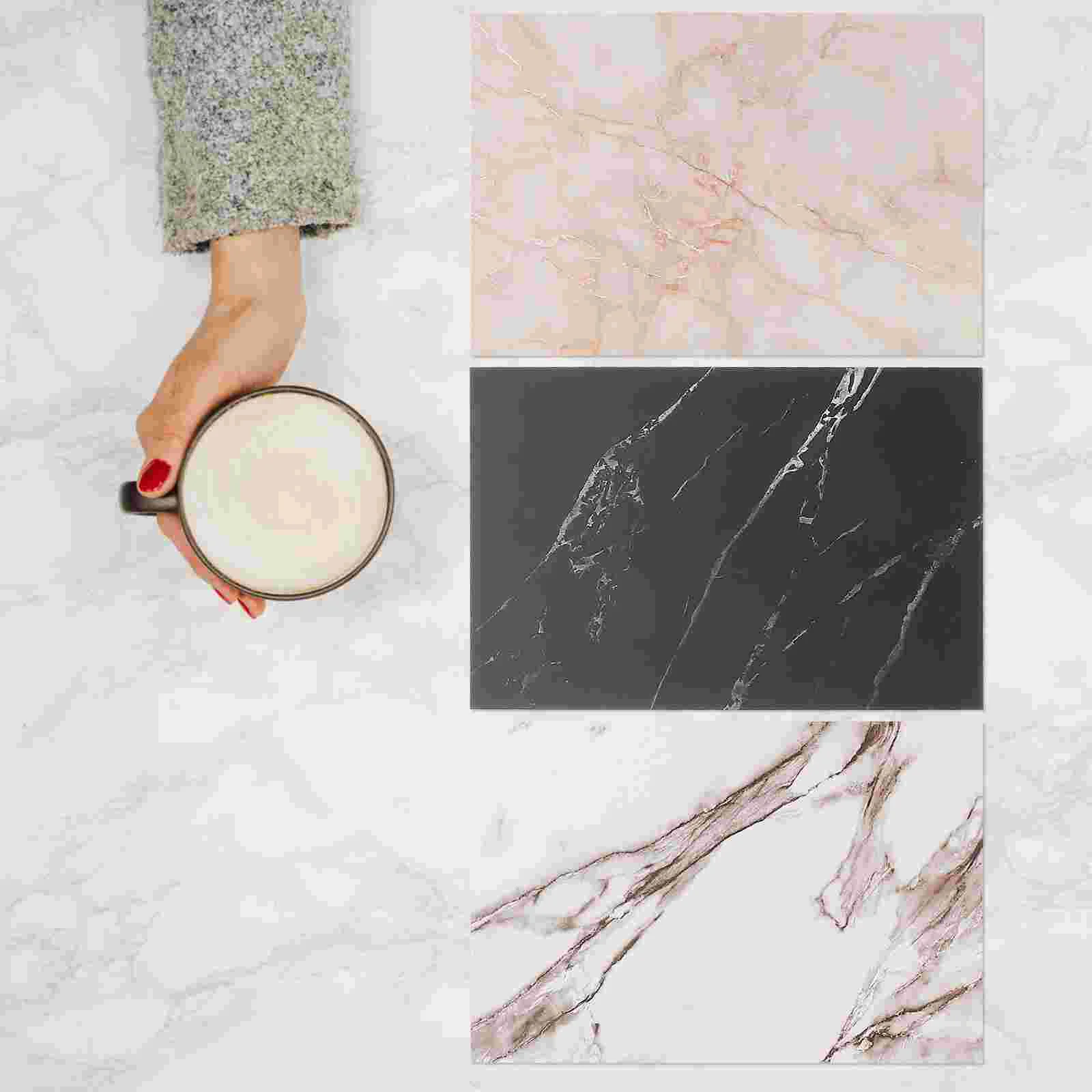 

Photography Wallpaper Backgrounds 21x14cm Marbling Card Makeup Products Food Manicure Backgrounds Pvc Marble Backdrop Studio