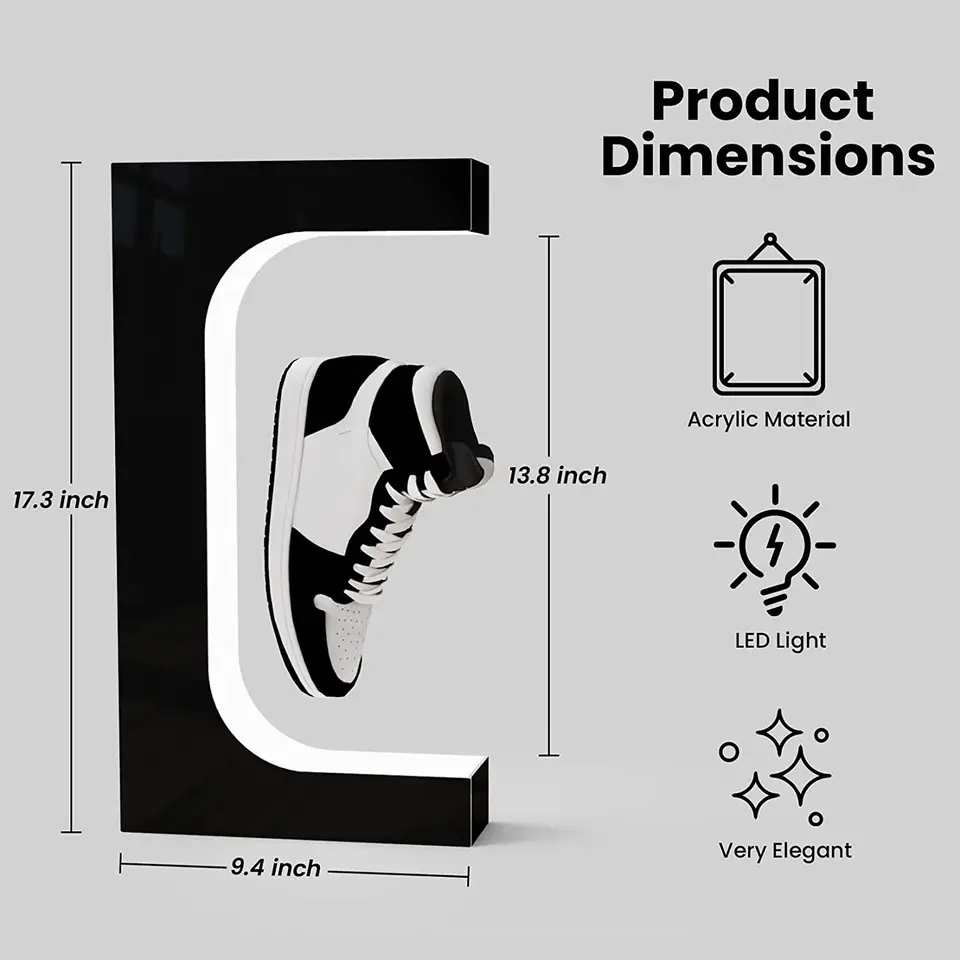 FloatGo Levitating Sneaker Display Agnetic Floating Shoe Stand Agnet Levitation Acrylic Holder - View #2