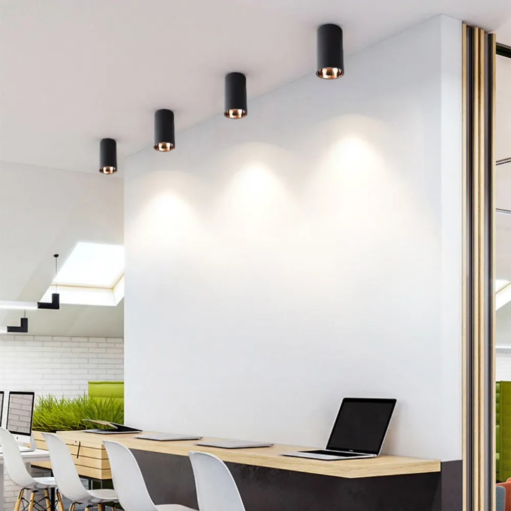LED 원형 통 천장 조명 5W10W12W15W18W20W24W COB 칩 스포트라이트 눈부심 방지 AC85-265V 천장 조명 실내 조명