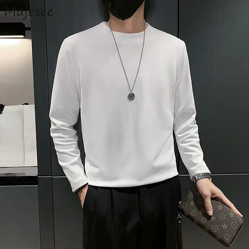 Camisetas De liso básico para hombre, Tops cálidos ajustados De elasticidad térmica, Ropa De Invierno, Camisetas elegantes