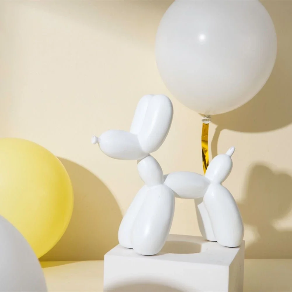 DIY Painting Fluid Balloon Dog Statue Hand-painted White Embryo Graffiti Painting Balloon Dog Children's Toys Trendy Art Crafts