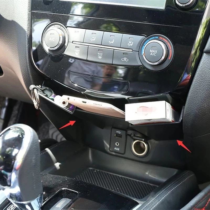 M63K-센터 콘솔 다기능 컨테이너 보관함 트레이 키트 액세서리 Nissan Rogue T32 / X-Trail 2014 - 2020에 적합