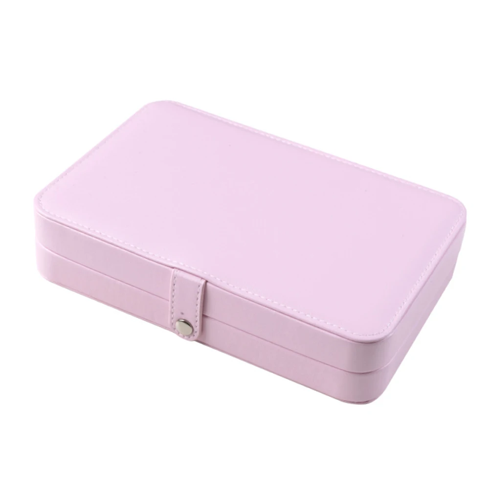 1Pcs PU Leather Double Layer Multifunctional Waterproof Jewelry Storage Box Travel Portable For Ring Earrings Necklace Bracelet