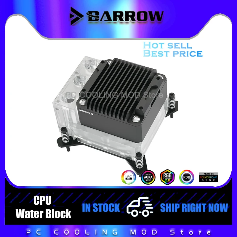 Barrow kit combinado de bloques de agua para CPU, bomba PWM de 17W para