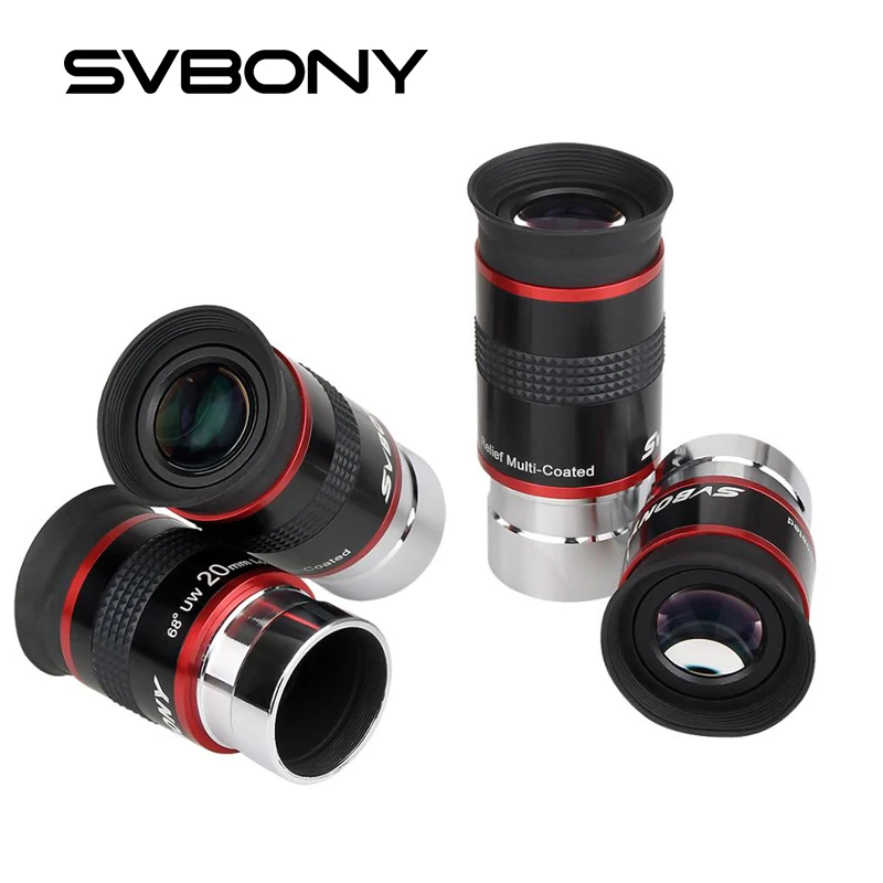 SVBONY 천체 망원경용 초광각 접안렌즈 FMC, 68 °, 6mm, 9mm, 15m, 20mm, 1.25 인치