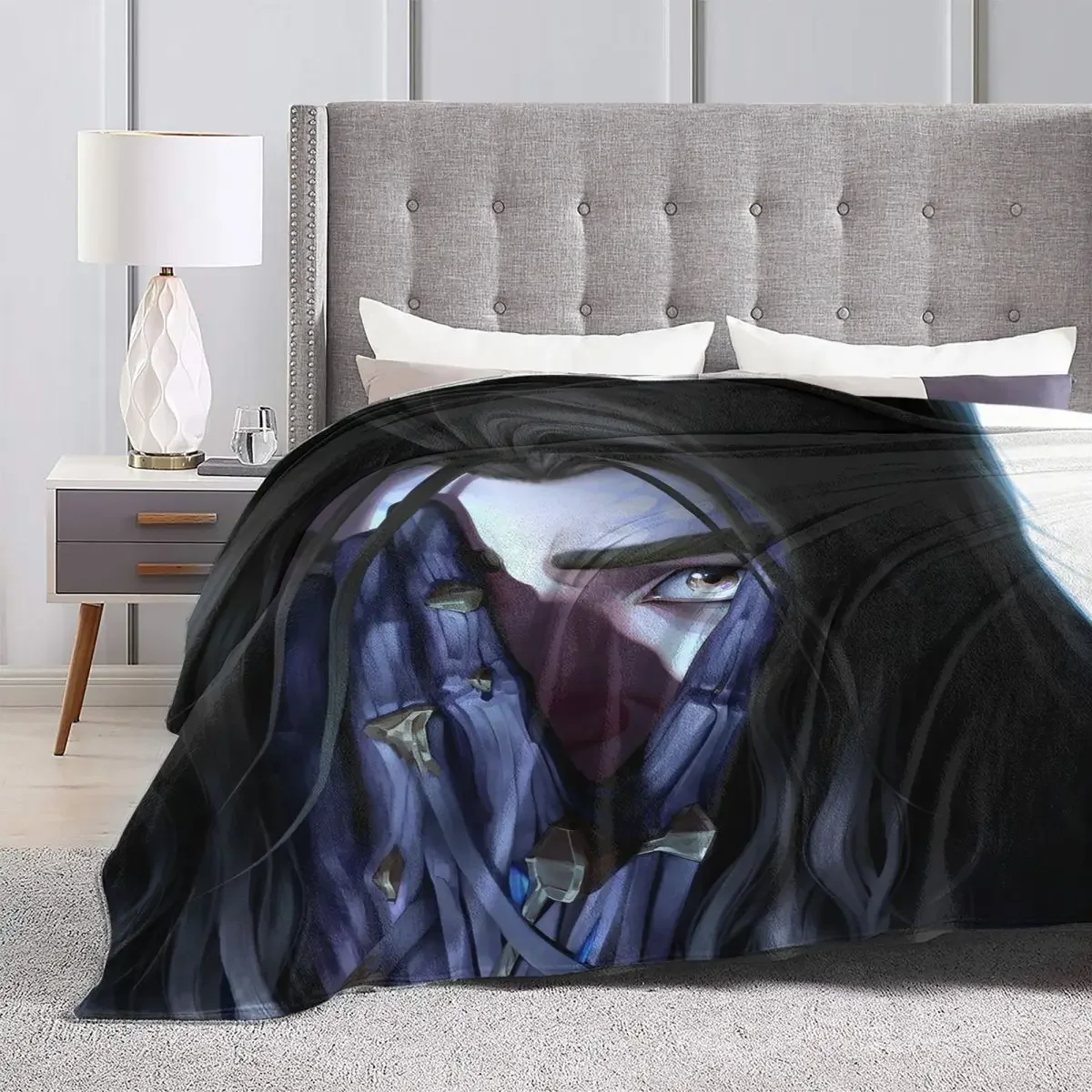 Arcane Viktor Game Blanket Picnic Flannel Throw Blanket For Bedroom Warm Soft Customized Quality Bedspread Gift Idea 4