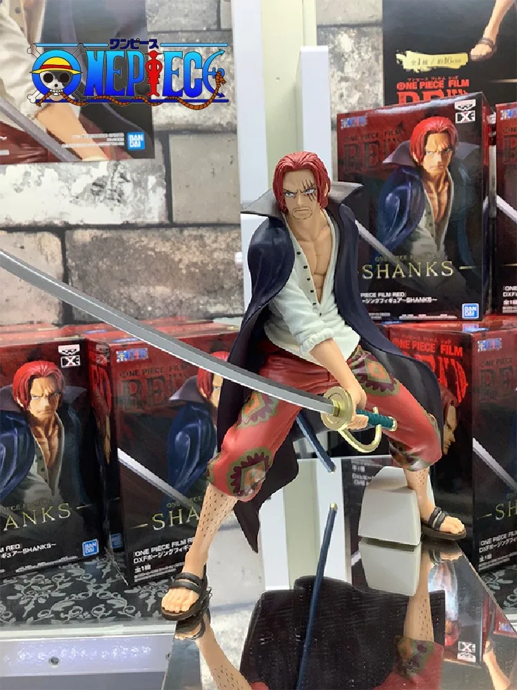 

16cm Bandai One Piece Anime Figure Original Dxf Film Red Shanks Theater Edition Action Figure Collectible Model Toys Kids Gift