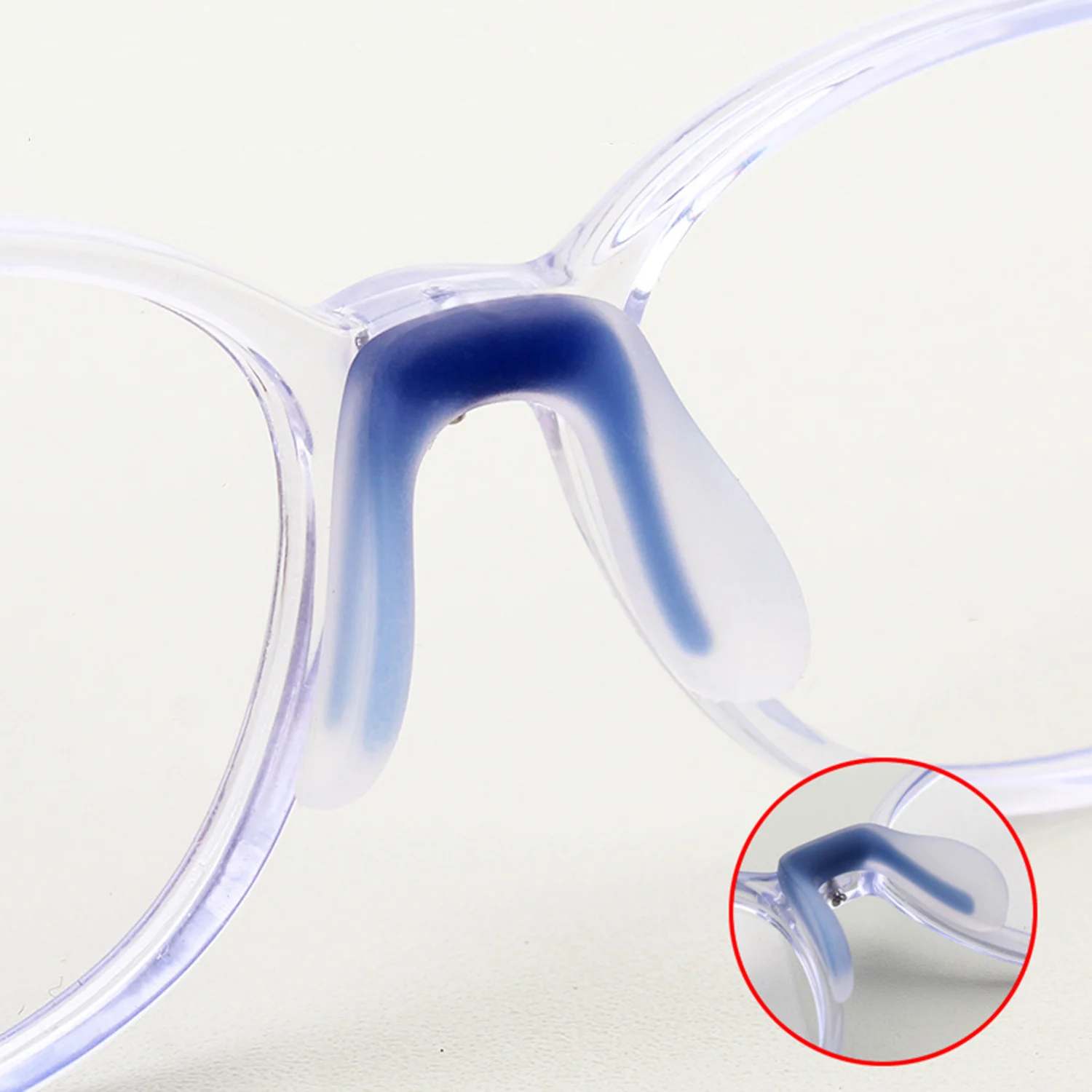 U Shaped Nose Pads Eyeglasses Plug-in Anti Slip Silicone Bridge Strap Grip Hook Nose Pads 3