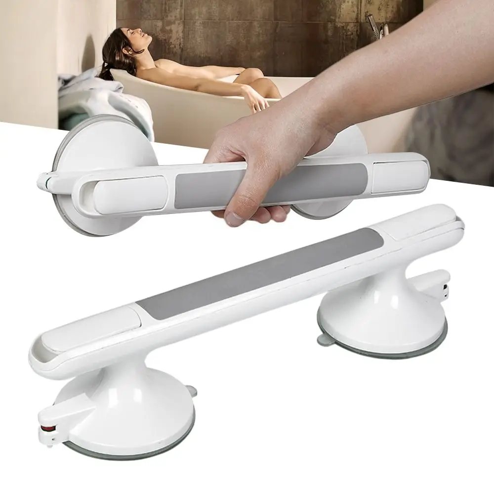 Shower Handle Grab with Strong Suction Cup for Bathtubs and Showers Safety Hand Rail No Drill Balance Bar for Elderly Handicap