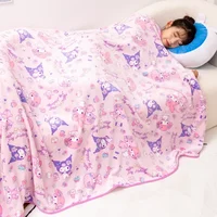 Hello Kitty Throw Blanket Cute Cat Kawaii Blankets for Beds Anime Printed Cartoon Coral Velvet Winter Thickening Keep Warm Quilt 1