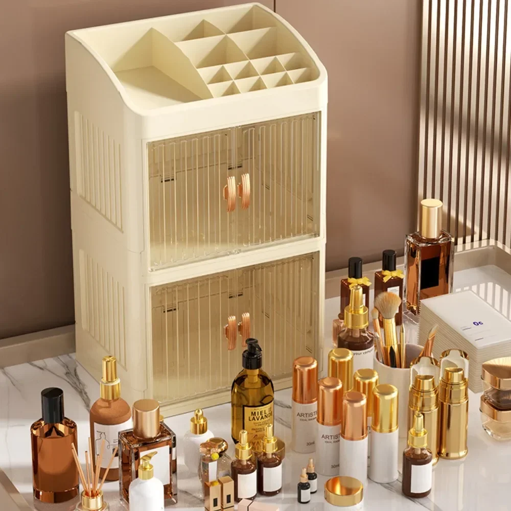 Storage Box Self Adhesive Storage Box Transparent Storage Box Lockable Storage Box Foldable Storage Box Bedroom Simple Organizer Boxes MultiLayer Stationery Storage Rack Cosmetics and Skincare Product Organizer