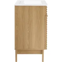 Render Vanity Floor, 24 Inch, Oak/White Sink bathroom vanity  bathroom cabinet  bathroom sink cabinet   bathroom sink cabinet 2