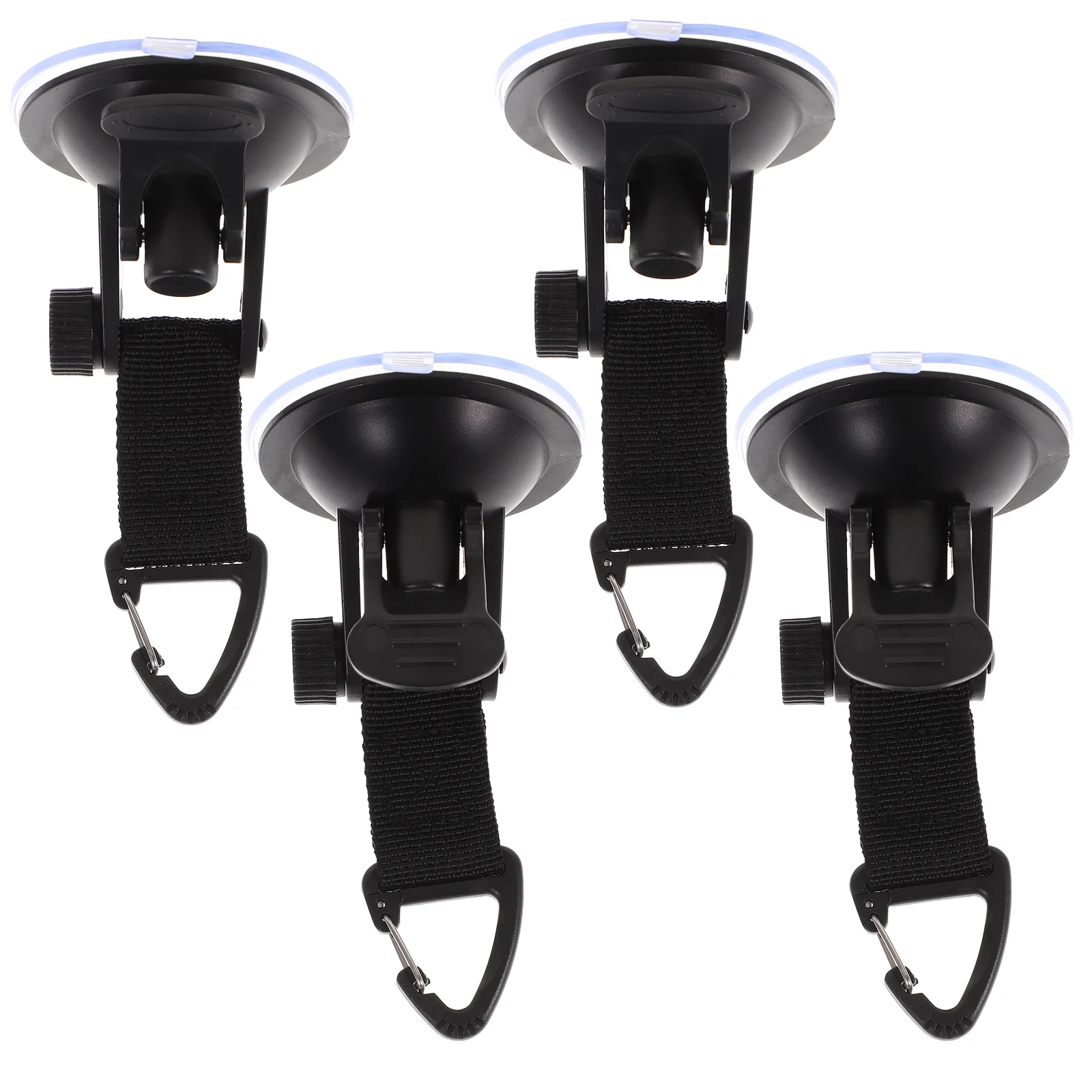 

4 Pcs Tent Suction Cup Strong Cups with Hooks Heavy Duty Tarpaulin Outdoor Camping Tie down Fasteners Nylon Clip Travel