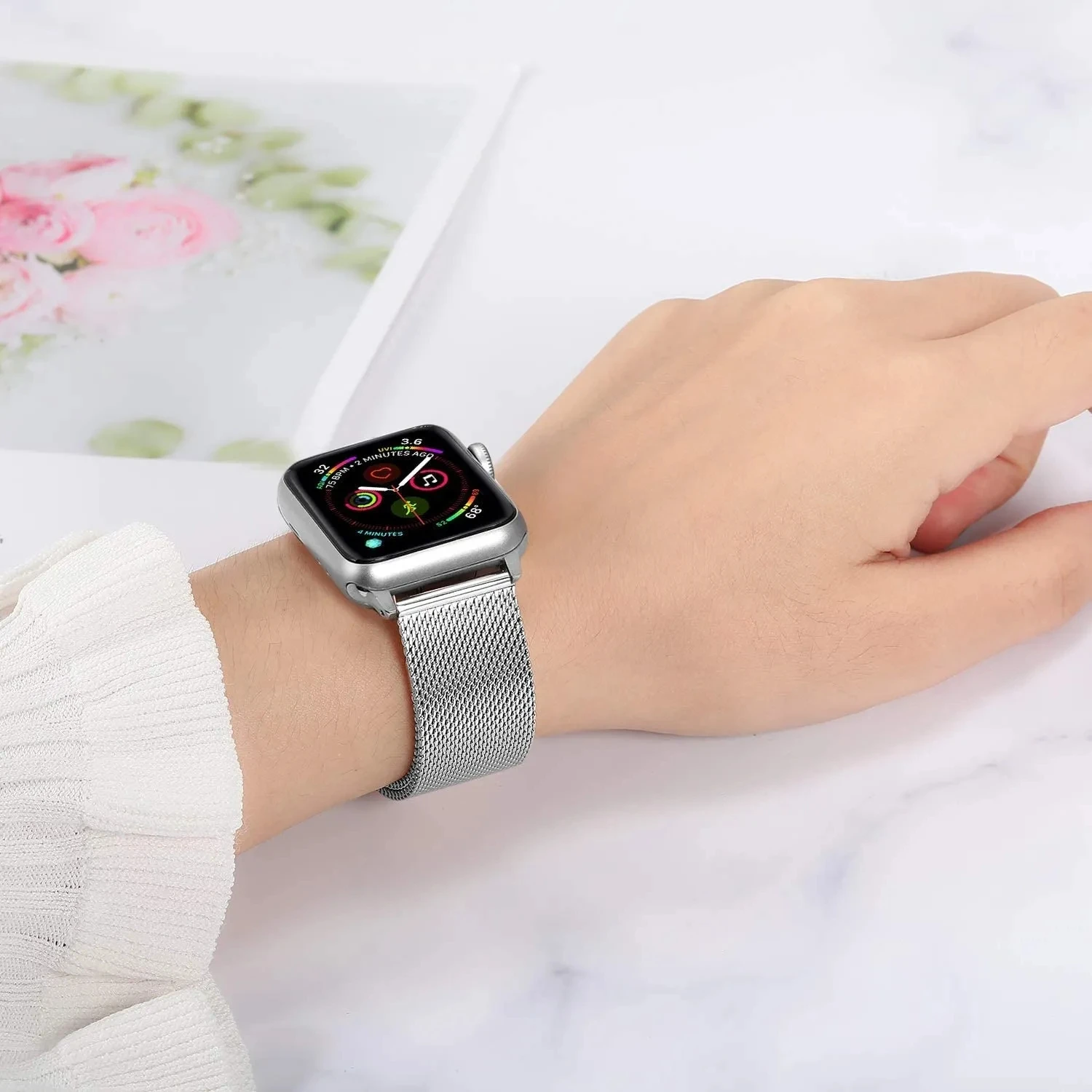 Elegant Stainless Steel Milanese Mesh Watch Band Bracelet