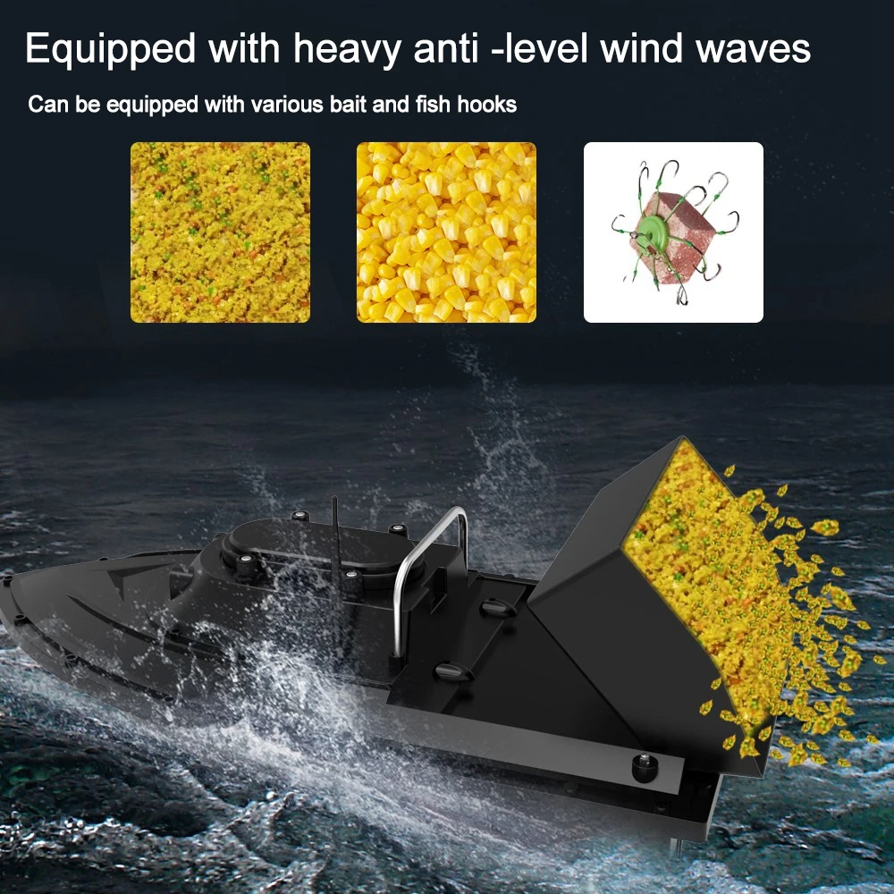 High Speed RC Bait Boat 16000mah 6 hours Long Time 1.5KG Loading 500M Fixed-Speed Cruise Night Light Remote Control Fishing Boat 5