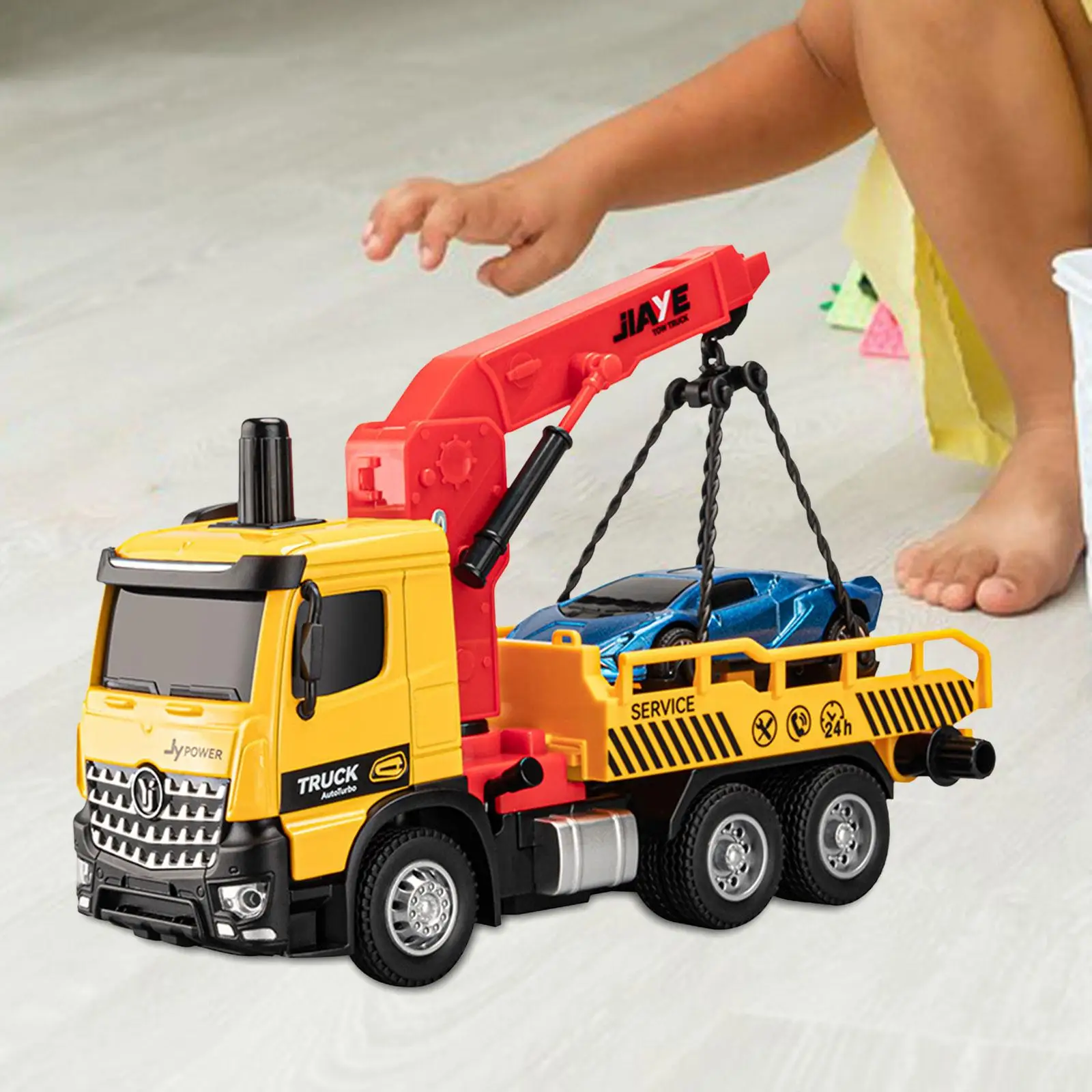 

1: 50 Scale Construction Truck Toys Push and Go Car Toy Lifting Diecast Construction Vehicle Set for Preschool Holiday Gift