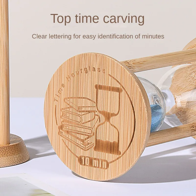 Sand Timer Creative Bamboo Fluorescent Hourglass 1-30 Minute Office Home Bedroom Decoration