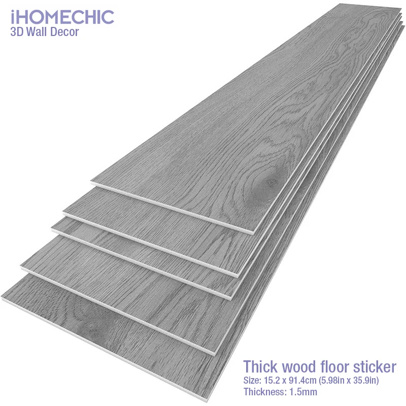 3D Self-Adhesive thick Wood Grain Floor sticker Wallpaper Modern Wall Sticker Waterproof Living Room Toilet Kitchen Home Decor 3d stickers 3d wall stickers