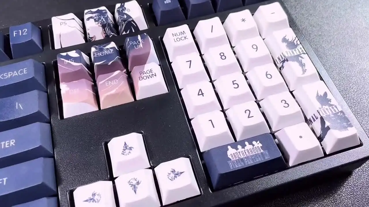 F14 pbtキーキャップセット,108キー/セット,pbtアニメーション