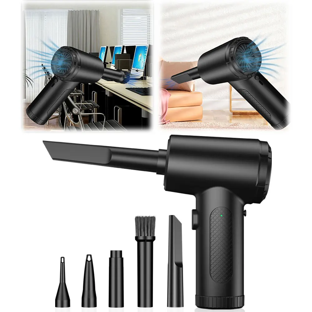 Compressed Air Duster 51000RPM Rechargeable Cordless Air Blower Keyboard Cleaner for Keyboard Electric Devices Cleaning