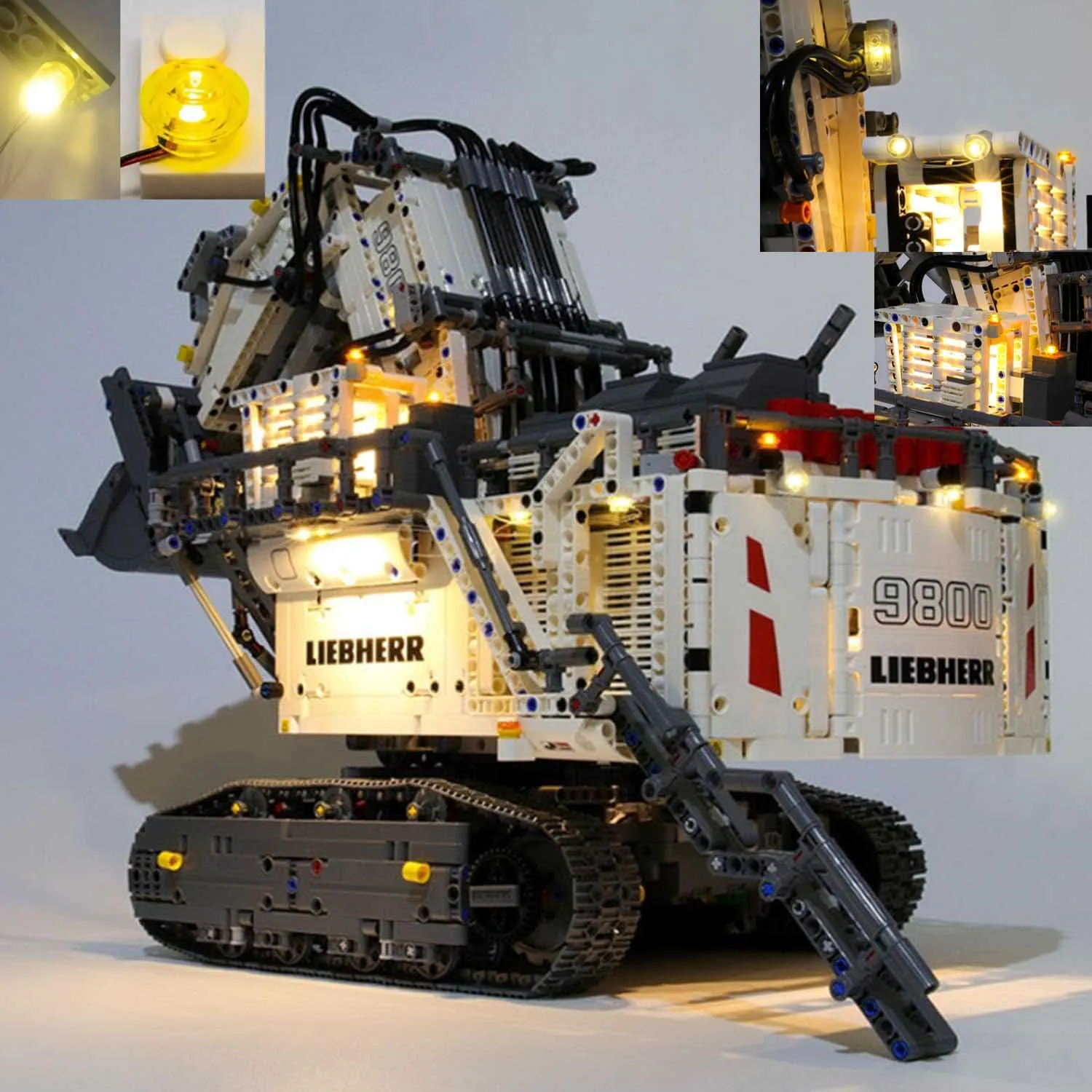 Nie zawiera cegły LEGO)LED do koparki LEGO Technic Liebherr