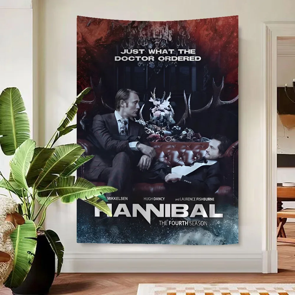 "Hannibal TV Series Hanging Tapestry for Home Decor, Unique Wall Blanket Art Decoration" Wall Tapestries Mandala Home Decor