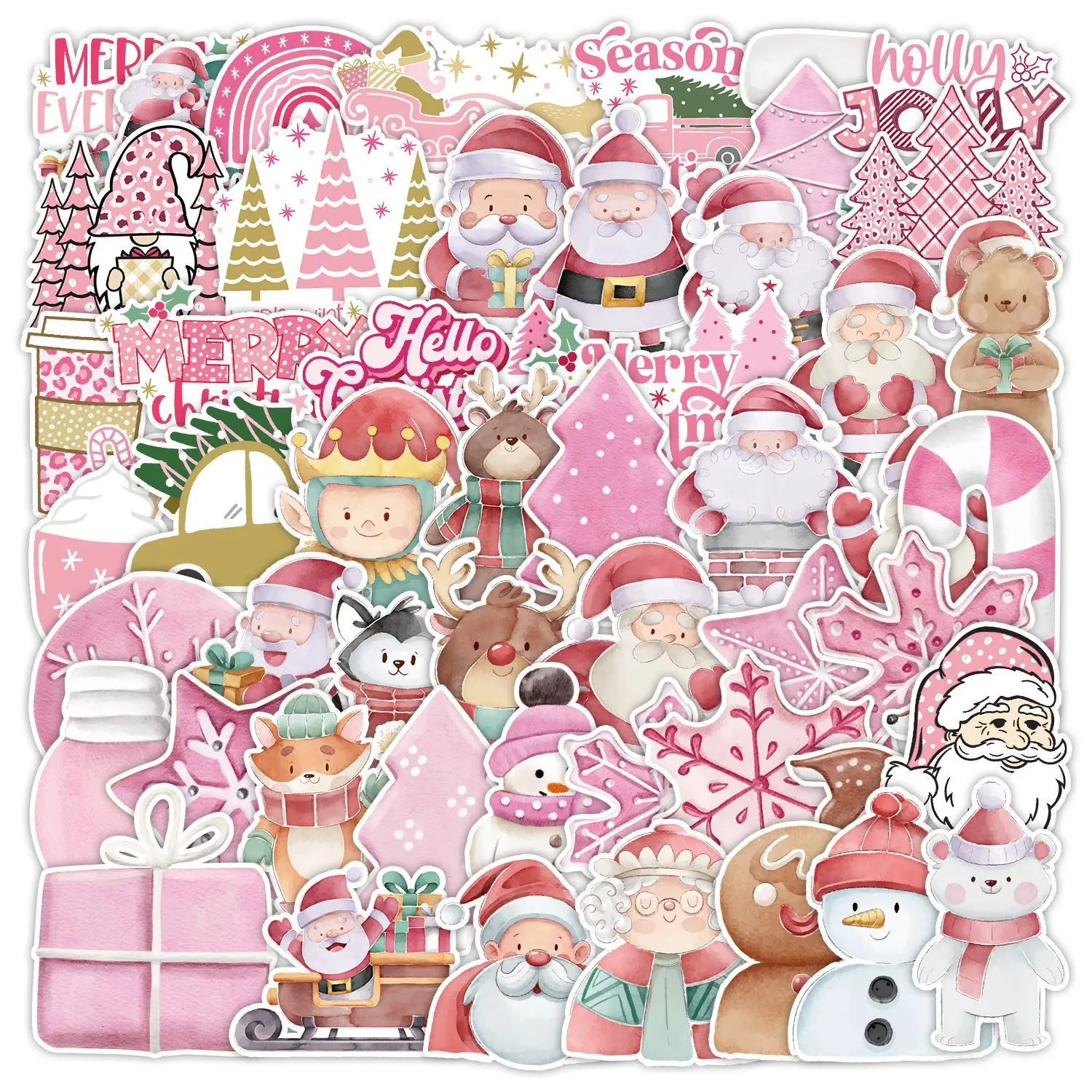 CHRISTMAS IN PINK, DECO STICKERS